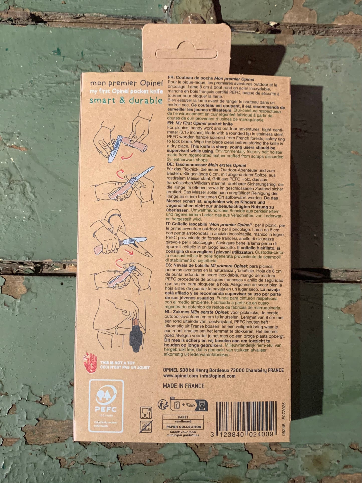 Opinel - min første lommekniv (gavesæt)