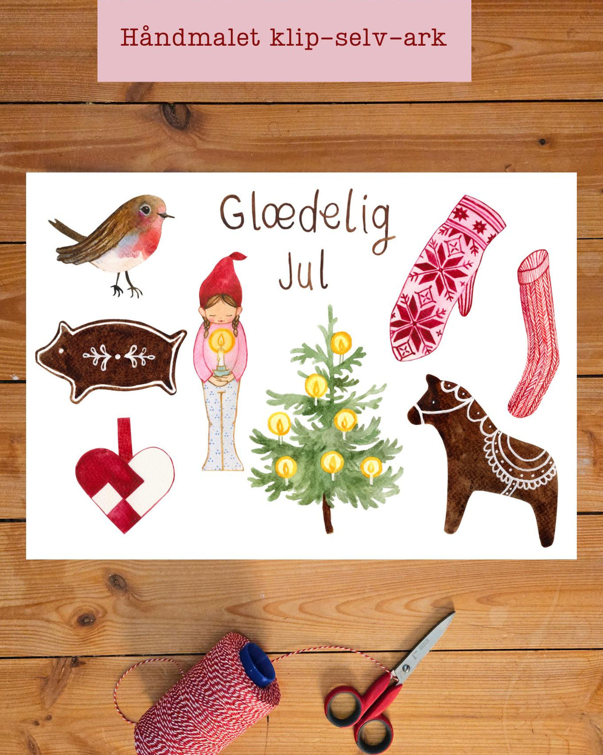 Klippeark - guirlande - julemotiver