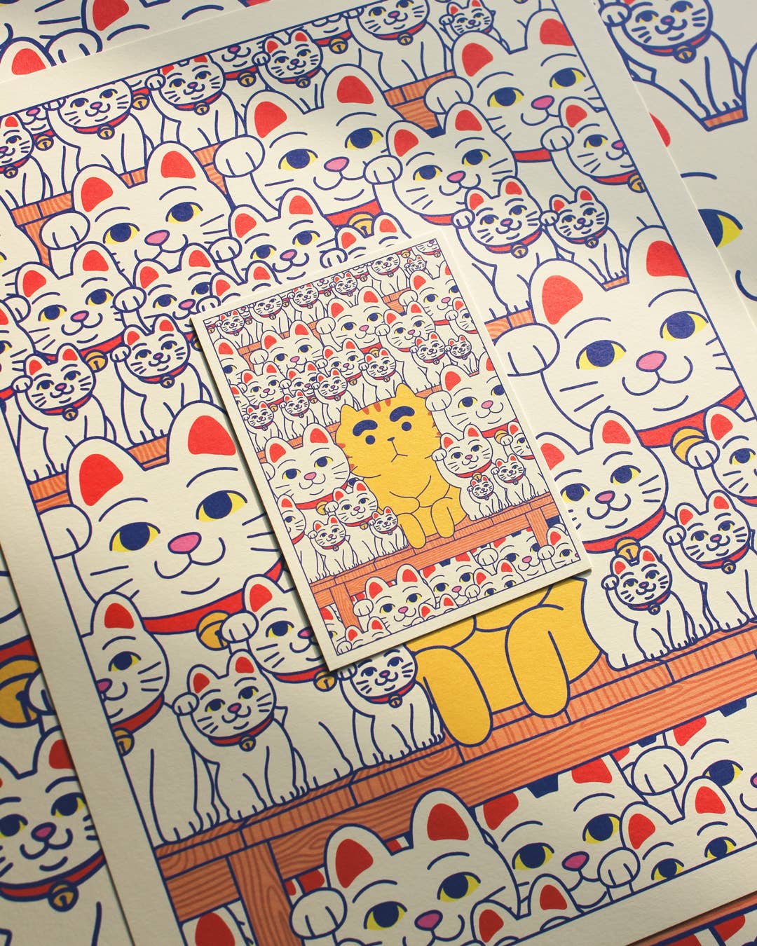 Postkort, A6 - Maneki-neko