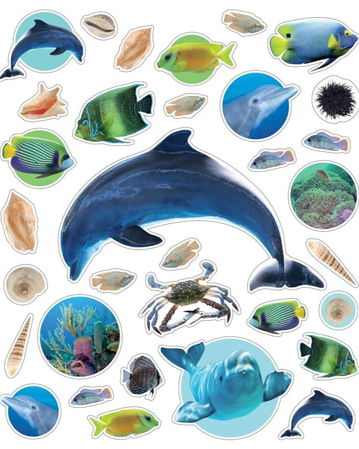 Genanvendelige stickers - havet