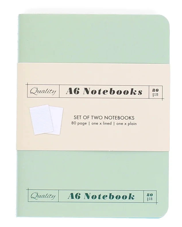 Notesbog - sæt med 2 stk. A6