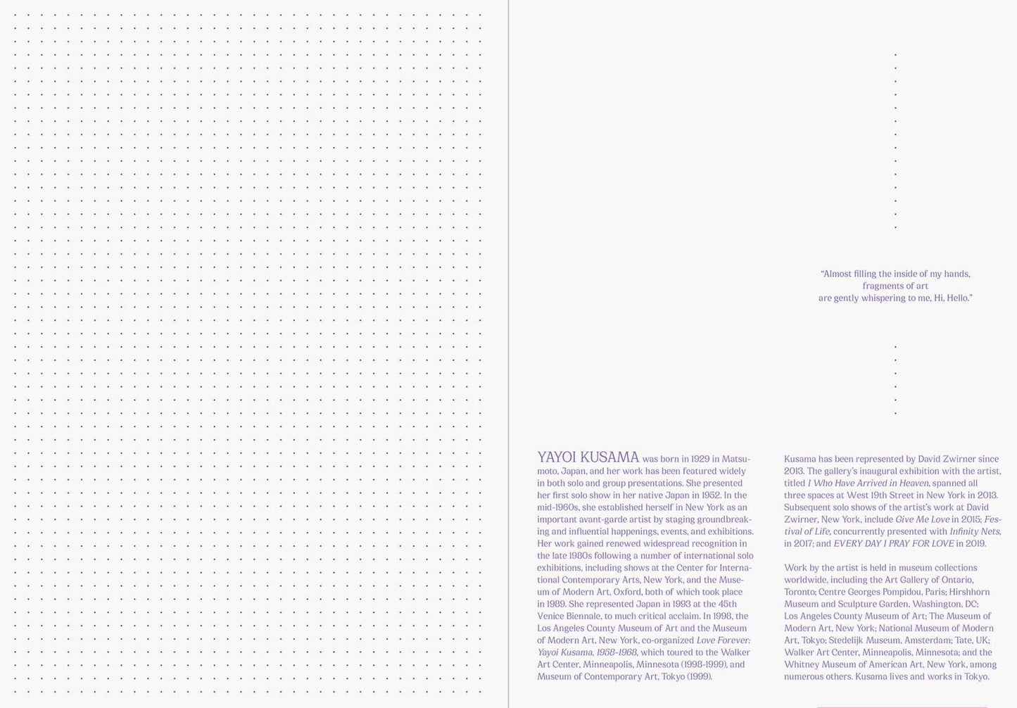 Yayoi Kusama - the journal