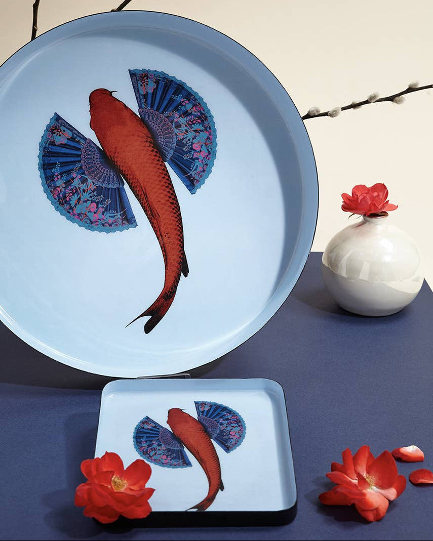 Fishkoï bakke i håndlavet jern