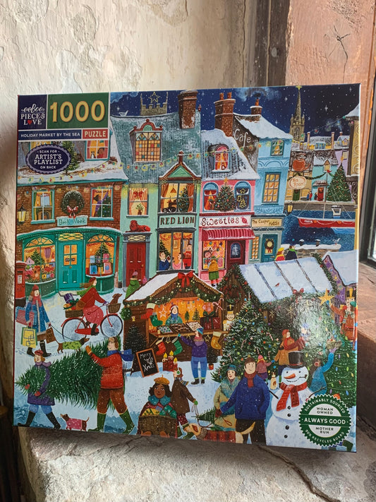 Puslespil - Holiday market by the sea - 1000 brikker