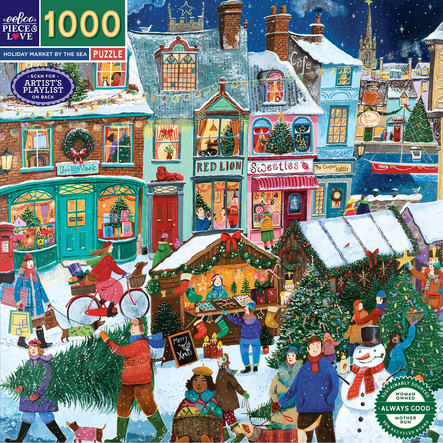 Puslespil - Holiday market by the sea - 1000 brikker