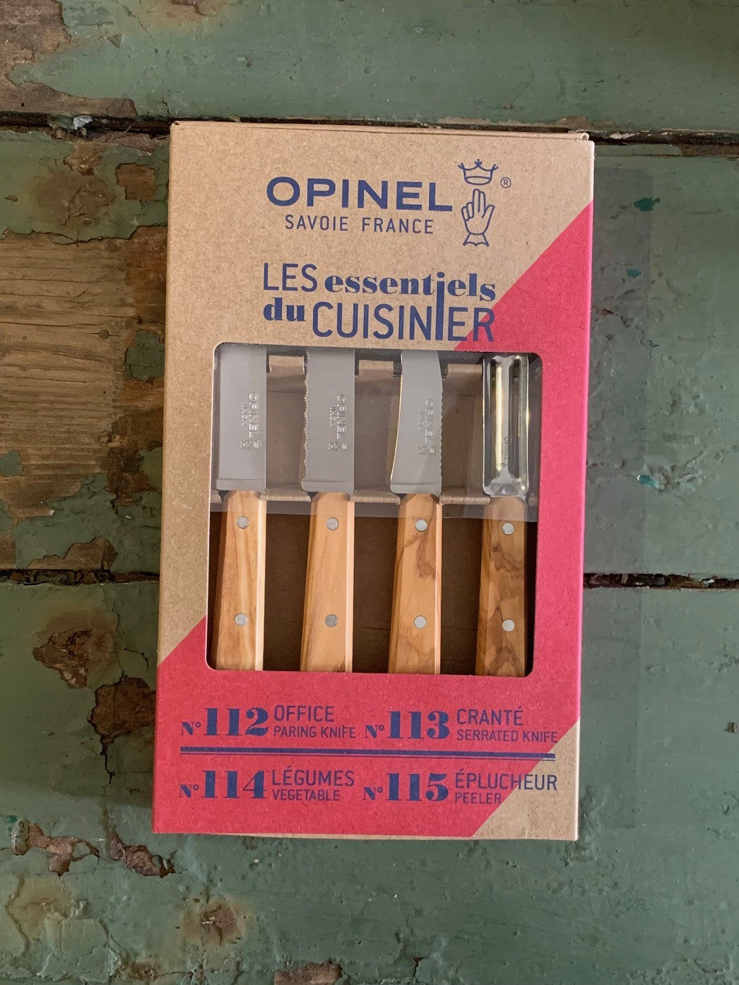 Opinel knivsæt - oliventræ