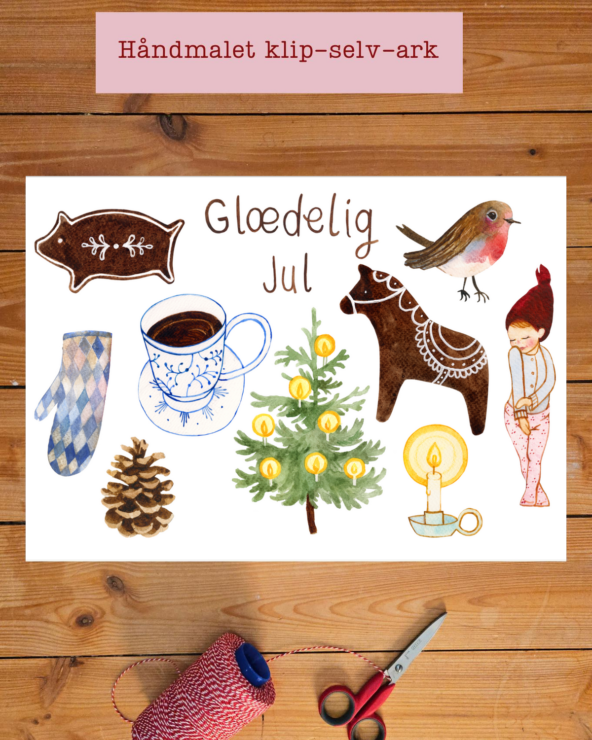 Klippeark - guirlande - julemotiver