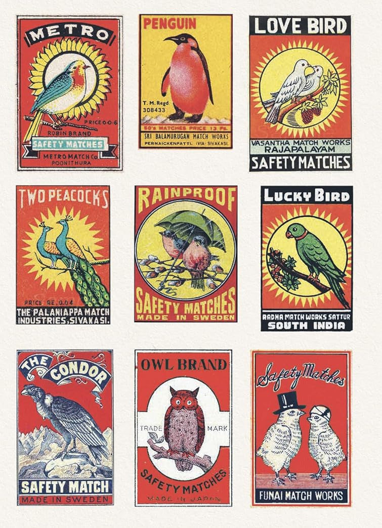 Little Sticker Book - Vintage Matchboxes