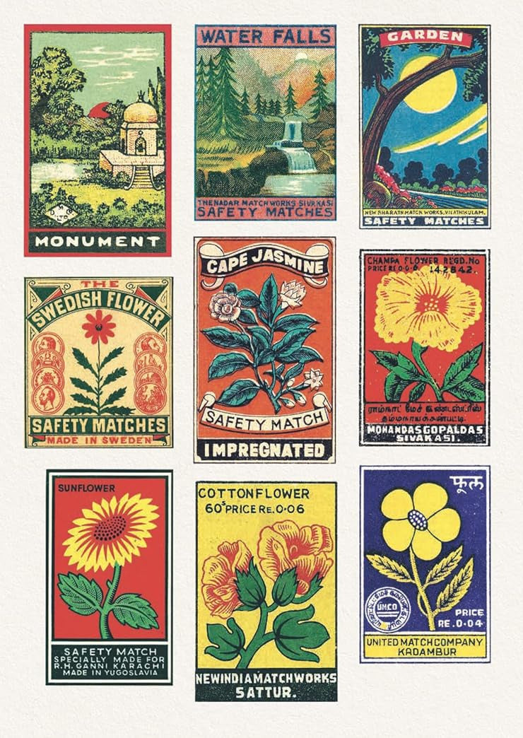 Little Sticker Book - Vintage Matchboxes