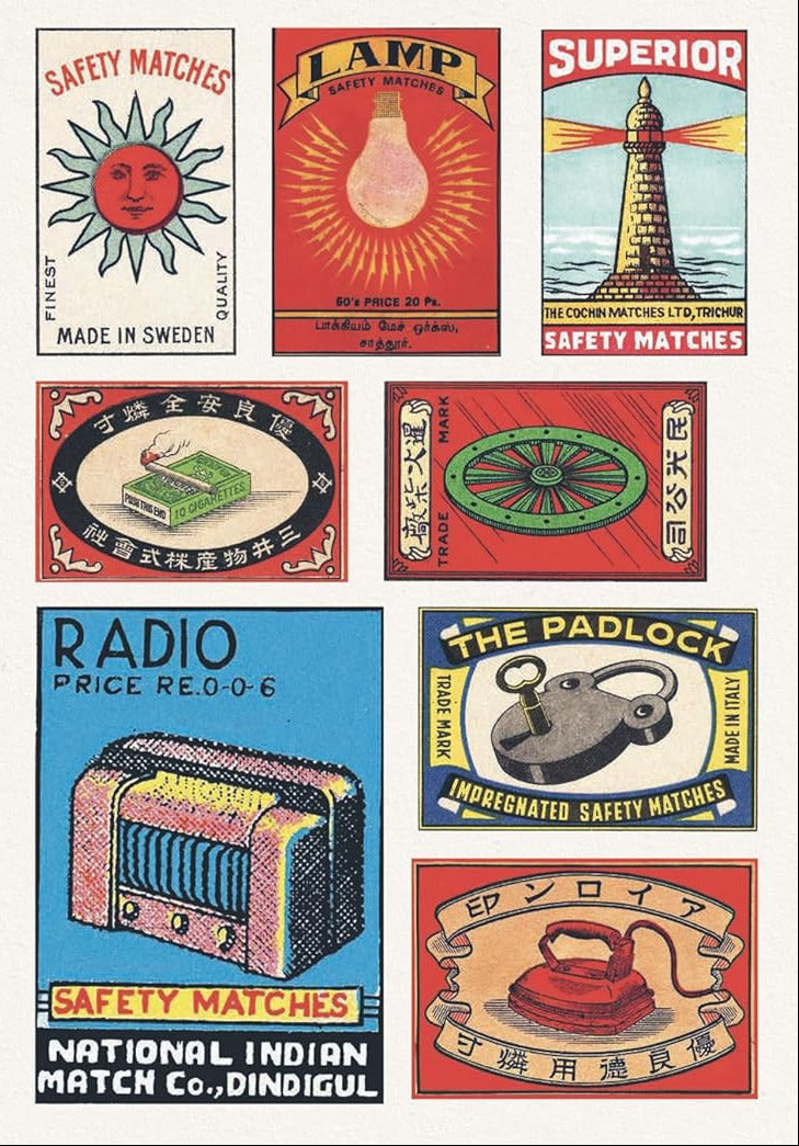 Little Sticker Book - Vintage Matchboxes